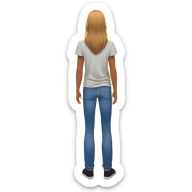 A long, empty road stretches into a golden sunset. A person stands with their back, outside a parked car on the roadside, facing the glowing horizon. The landscape is open and peaceful, filled with light and possibility. sticker