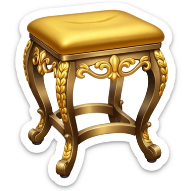 a golden stool sticker