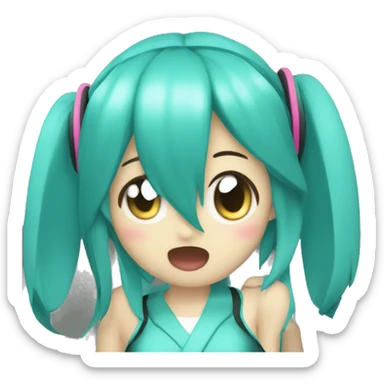 hatsune miku singing sticker