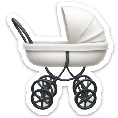 white baby buggy sticker