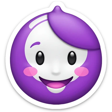 bala doce branco e roxo sticker