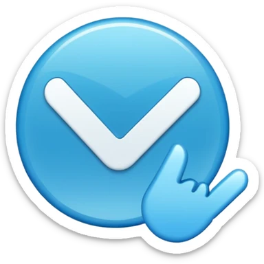 Creame el emoji d3 la verificacion azul 100% como la de t8ktok sticker