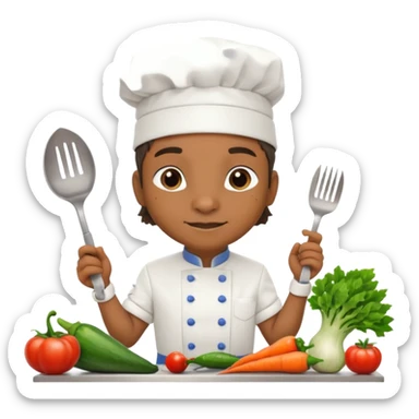 iguana chef with kitchen counter sticker