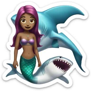 Mermaid that looks like a shark sticker