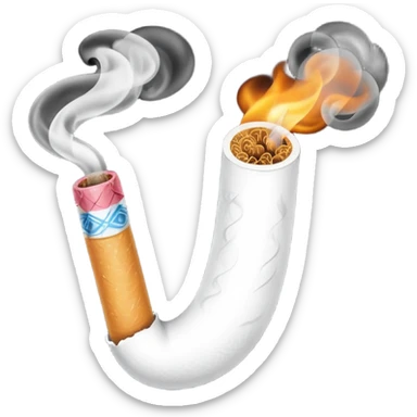 Cigarette smoking sticker