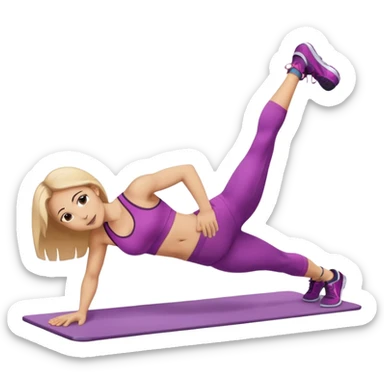 girl working out abs workout plank  sticker