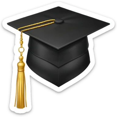 birrete de graduación sticker