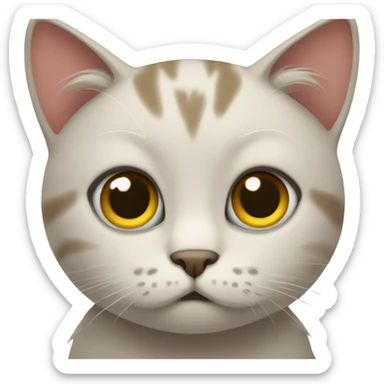 Cat Worried respectfully  sticker