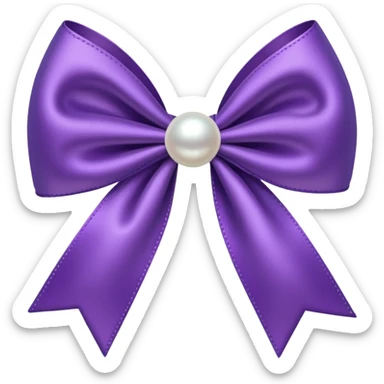 Purple bow with pearl sticker