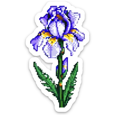 iris flower sticker