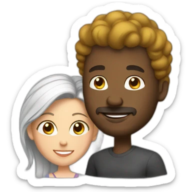 wife love black husband and white wife sticker