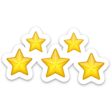 three stars in a row sticker