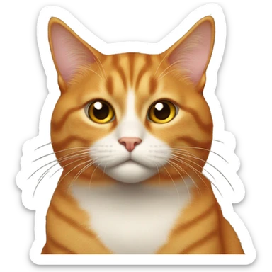 Suspicious looking ginger cat sticker
