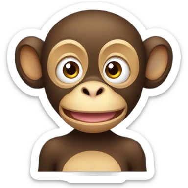 Monkey with duck beak sticker