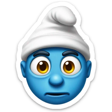 Smurf looking dumb sticker