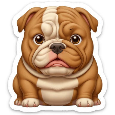 bulldog with chubby cheeks sticker
