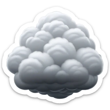 Cinematic Realistic Nimbus Emoji, Dark and foreboding, with thick, heavy clouds swirling ominously in the sky. The clouds are dense with rain, ready to pour down as the atmosphere charges with energy and anticipation. Soft glowing outline, capturing the essence of stormy tension and impending rain in a dense nimbus cloud! sticker