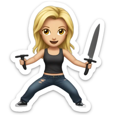 Britney spears dances with knives sticker