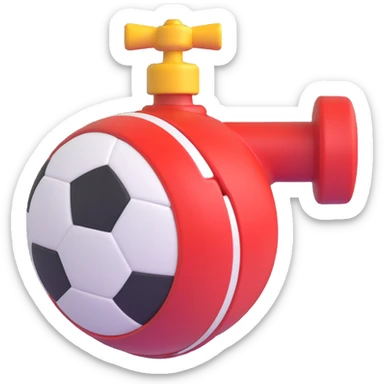 football valve, close-up, simple, clear details sticker