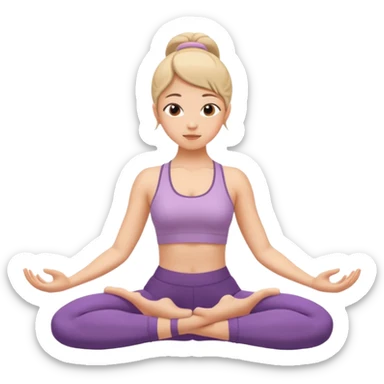 girl doing yoga sticker