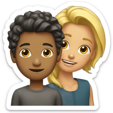 Amaury Vergara + niño sticker