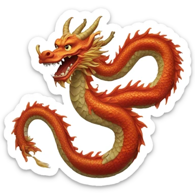 long long Chinese dragon sticker