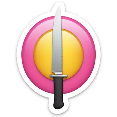 Pink knife sticker