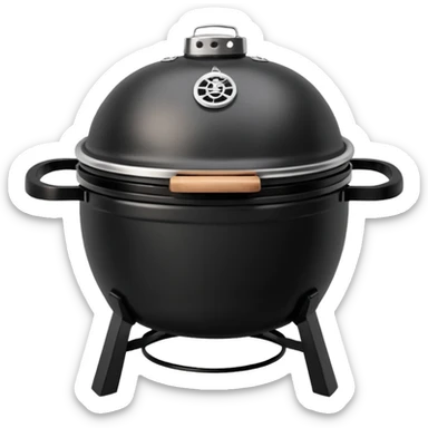 Black kamado bbq sticker