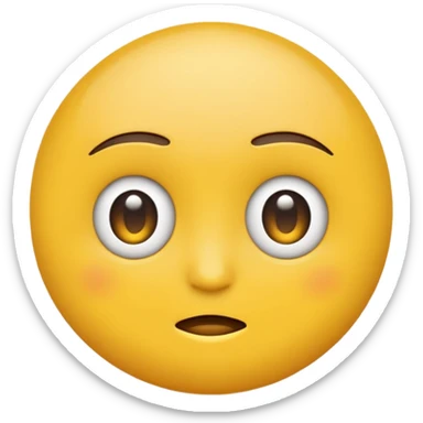 plain emoji face giving a side eye sticker