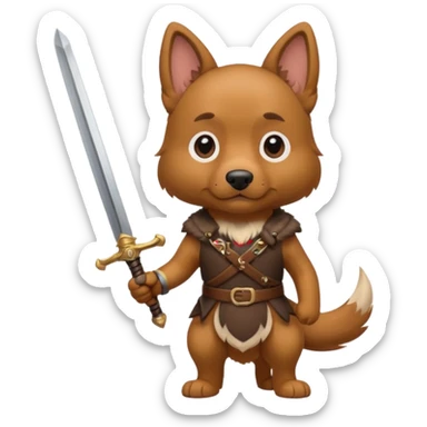 собака з мечем sticker