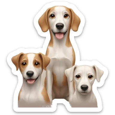 three dogs sticker
