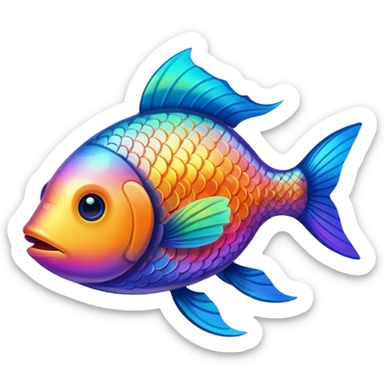 Fly high fish sticker