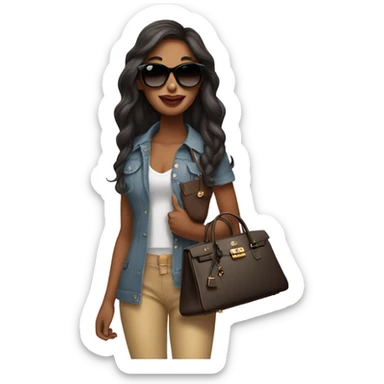 Sassy girl with sunglasses and a birkin  sticker