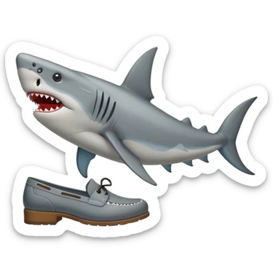 Puedes hacer un tiburón con zapatos sticker