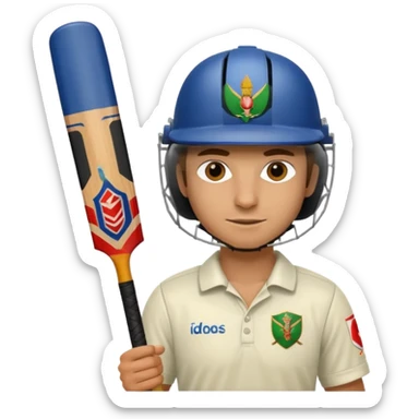 cricket batsman sticker