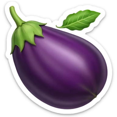 A coak looking eggplant sticker