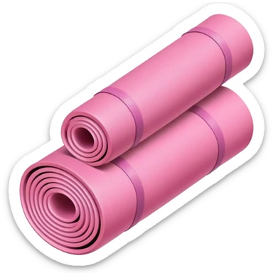 Yoga mat pink sticker
