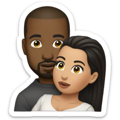 kim kardashian carrying midget kanye sticker