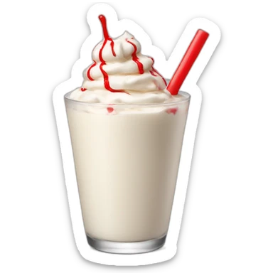 Milkshake tall with a red logo sticker