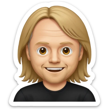 Lars ulrich emoji (80s lars) sticker