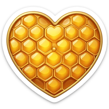 Honey-comb heart sticker