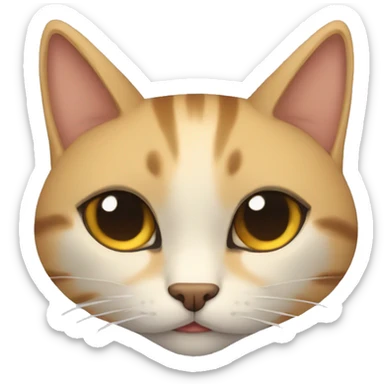 Gato gria durmiendo sticker