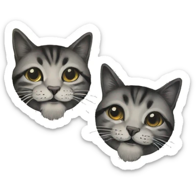 two cats number thirteen tattoo sticker