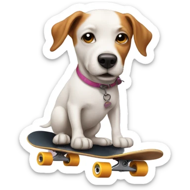 Dog on a skateboard  sticker
