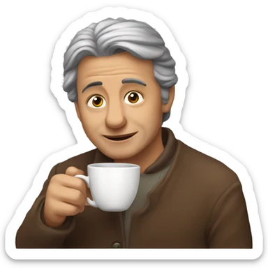 Tatarka drinks tea sticker