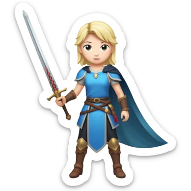 Lumine (from Genshin Impact) with a sword (full body) sticker