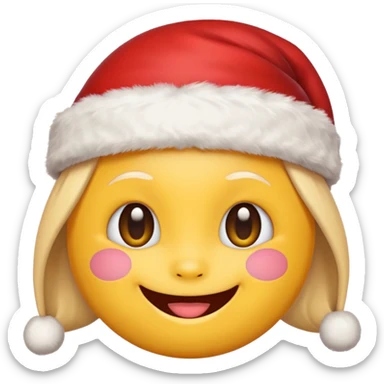 Cute christmas emoji sticker