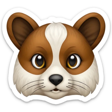 Un chien de chasse, elagneul breton assis  sticker