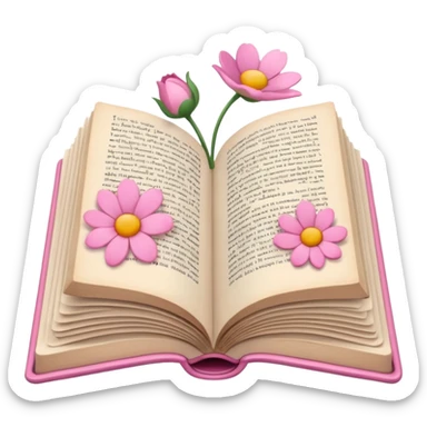 Open book in a girly style sticker