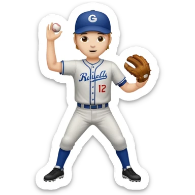 hacer el lanzamiento  de pelota jugador sticker